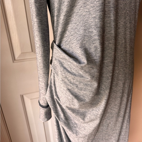 Athleta Heather Gray Long Sleeve Turtleneck Midi Dress - Picture 5 of 13